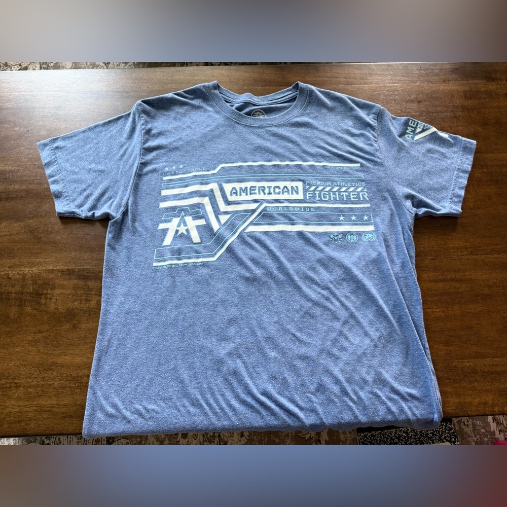American Fighter Blue Short Sleeve Graphic Tee